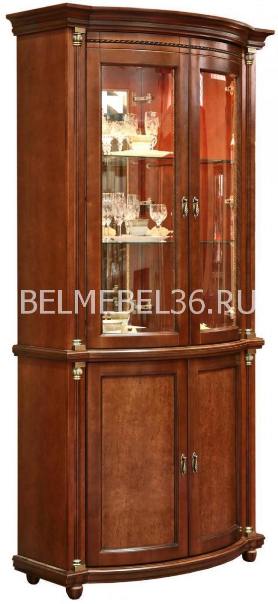 Шкаф с витриной Валенсия 2з П-244.15 (зеркало) | Белорусская мебель в Воронеже